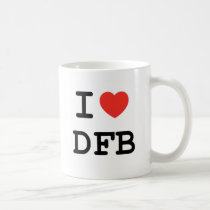 I Heart DFB Mug mugs