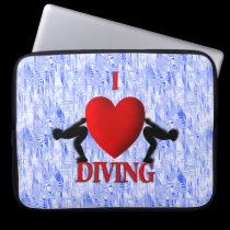 I Heart Diving Laptop Sleeve laptop sleeves