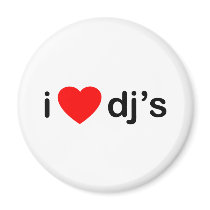 I Heart DJs magnets by HOTDJGEAR I Heart DJs magnets