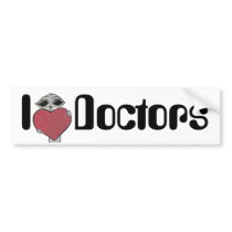 I Heart Doctors Alien bumper stickers