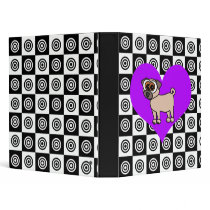 I Heart Dogs - Black , Purple, White Binder