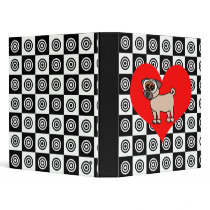 I Heart Dogs - Black ,Red, White Binder