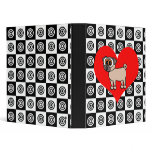 I Heart Dogs - Black ,Red, White Binder