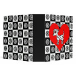 I Heart Dogs - Dalmatian Black ,Red, White Binder