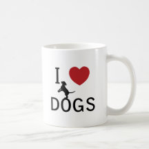 i heart dogs mugs