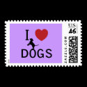 i heart dogs postage