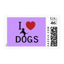 i heart dogs postage