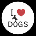 i heart dogs stickers