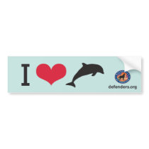 I Heart Dolphins bumper stickers