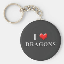 I Heart Dragons Keychain 002