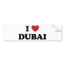 I Heart Dubai United Arab Emirates Bumper Sticker
