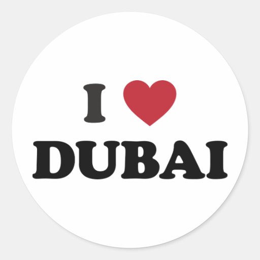 I Heart Dubai United Arab Emirates Classic Round Sticker Zazzle