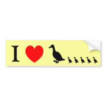 I Heart Ducks Bumper Sticker bumper stickers by Pinkisweet24 I Heart Ducks Bumper Sticker bumper stickers