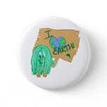 I heart earth buttons