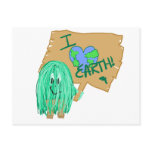 I heart earth post card