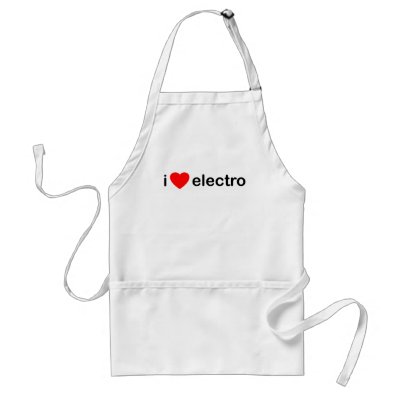 I Heart Electro Apron by HOTDJGEAR