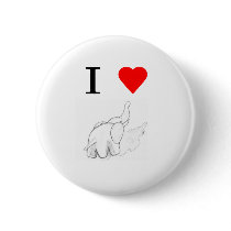 I heart elephants buttons