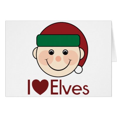 I Heart Elves Christmas Greeting Cards