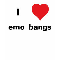 I Heart emo bangs t-shirts