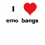 I Heart emo bangs t-shirts