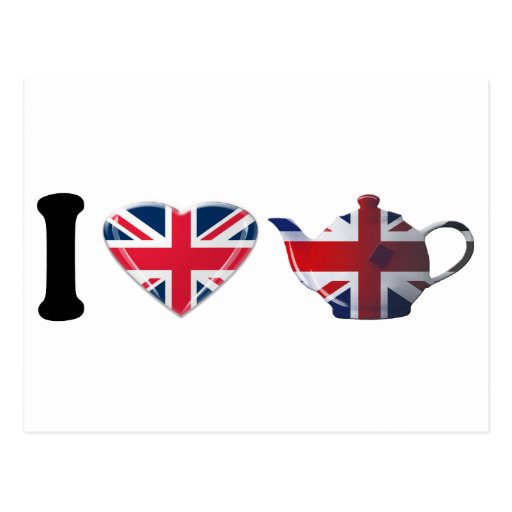 I Heart English Tea Gifts Postcards