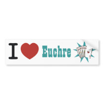 I Heart Euchre bumper stickers
