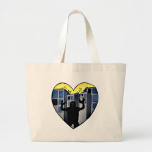 I heart evil robots tote bag