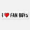 I Heart Fan Boys Bumper Stickers