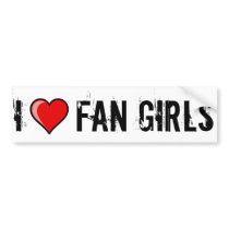 I Heart Fan Girls Bumper Stickers