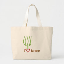I Heart Farmers Canvas Bags