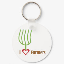 I Heart Farmers keychains