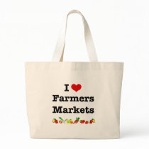 I Heart Farmers Markets Tote Bags