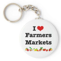 I Heart Farmers Markets Keychains