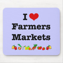 I Heart Farmers Markets Mousepads