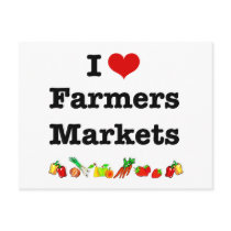 I Heart Farmers Markets Post Cards