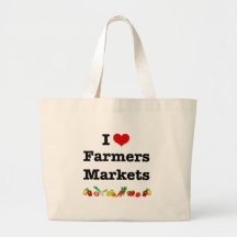 I Heart Farmers Markets Tote Bags