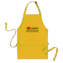 I Heart Farming aprons