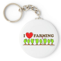 I Heart Farming keychains