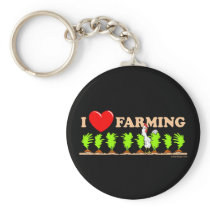 I Heart Farming keychains