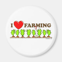 I Heart Farming Magnets