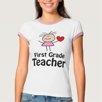 I Heart First Grade Teacher shirt