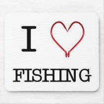 I [Heart] Fishing Mouse Pad mousepads