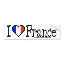 I HEART FRANCE bumper stickers