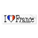 I HEART FRANCE bumper stickers