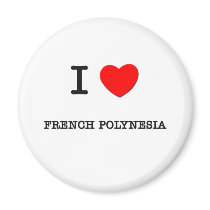 I HEART FRENCH POLYNESIA magnets