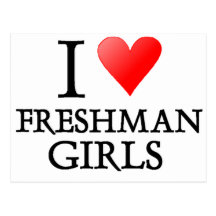 I heart freshman girls postcard