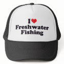 I Heart Freshwater Fishing hats by visualnewbie I Heart Freshwater Fishing hats