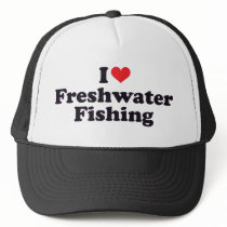 I Heart Freshwater Fishing hats by visualnewbie I Heart Freshwater Fishing hats