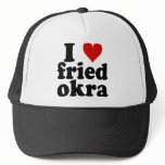I Heart Fried Okra hats