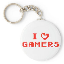I Heart Gamers Keychain